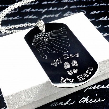 Engraved Military Dog Tag