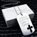 Cross Cut Out Dog Tag