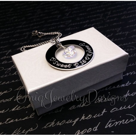 Personalized Engraved Sweet Sixteen Necklace