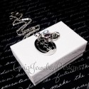 Personalized  Rose Birthstone Necklace