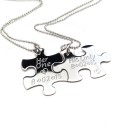 Her one His Only Puzzle Piece Necklace Set 