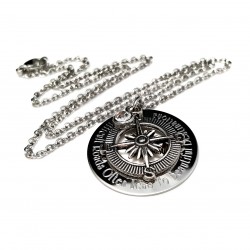 Difficult Roads Inspirational Compass Necklace 