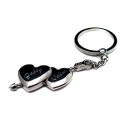 Personalized Double Heart Keychain 