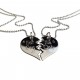 Her One, His Only Couples Split Heart Necklace