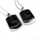 Personalized His and Hers Dog Tag Set 