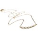14k Gold Filled Swarovski Pearl Bar Necklace 