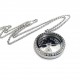 Silver Compass Coordinate Floating Locket 
