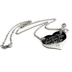 Daughter Engraved Heart Necklace