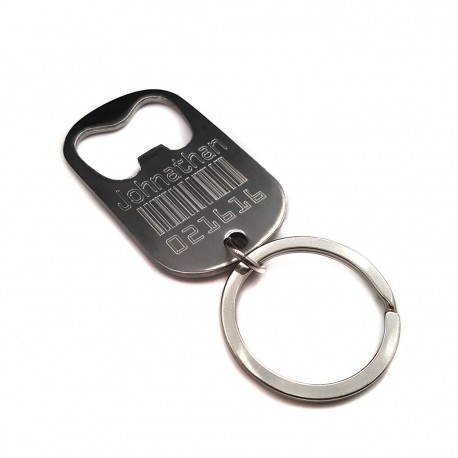 Barcode Bottle Opener Key Ring