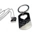 Piece Of My Heart Key chain Necklace Set 