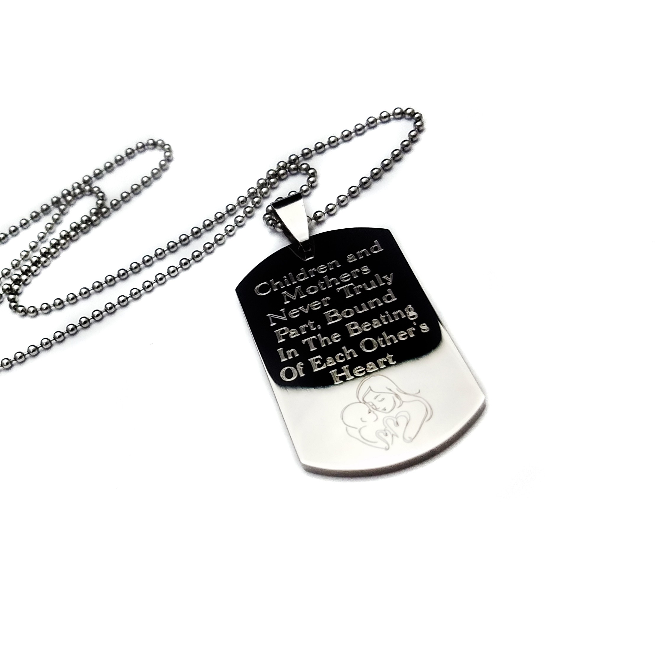 from mom to son dog tag necklace