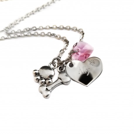 Paw Print In my Heart Necklace 