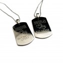 Together Forever Couples Quote Dog Tag Set