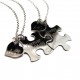 Always and Forever Puzzle Piece Initial Necklace Set