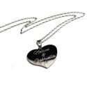 Personalized Crystal Heart Couples Necklace