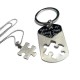 You Are My Missing Piece Puzzle Key Chain Necklace Set 