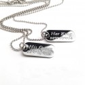 Her King, My Queen Mini Dog Tag  Set