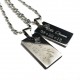 King and Queen Dog Tag Necklace Set