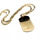 Number One Dad Gold Steel Dog Tag 