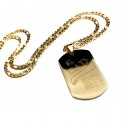 Number One Dad Gold Steel Dog Tag 