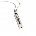  Stick Mom and Dad Bar Necklace 