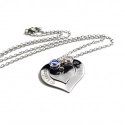 Personalized Mother Child Birthstone Necklace