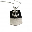 Anchor Dog Tag Necklace 
