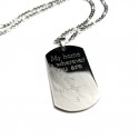 Home Is Wherever You Are Compass Dog Tag Necklace 