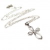 Sterling Silver Infinity Cross Necklace 