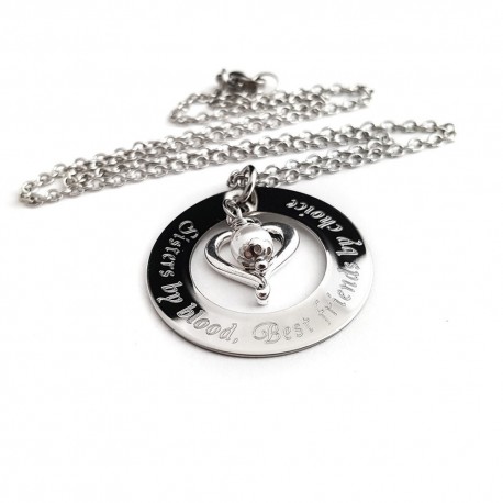 Sisters by blood, Best friends by choice Necklace