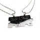 Heart Cut Out Always and Forever Puzzle Piece Dog Tag Set 