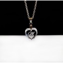 Swarovski Crystal Heart Initial Necklace 
