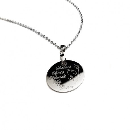 Sisters Best friends by choice Necklace
