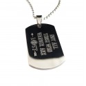Compass Quote Dog Tag Necklace 