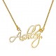 925 Sterling Silver Cursive Name Plate Necklace 