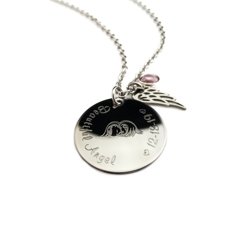 Mom of An Angel Necklace - UniqJewelryDesigns