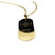 Compass Quote Gold Steel Dog Tag 