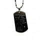 Father's Black Dog Tag Necklace 