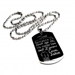 Personalized Father Dog Tag Necklace 