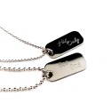Couples Her One His Only Mini Dog Tag Set