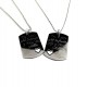 Her One , His Only Mini Heart Cut Out Necklace Set 
