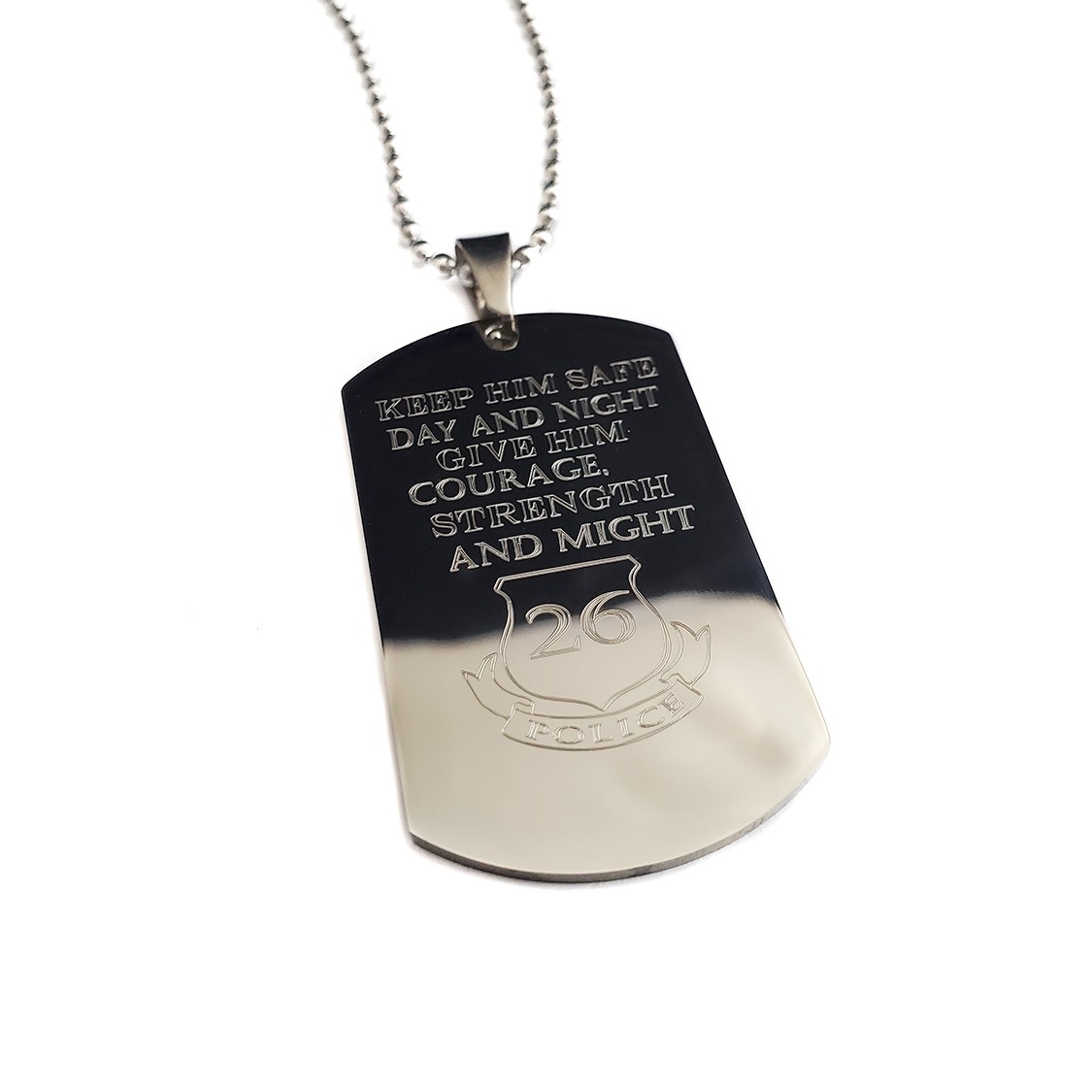 Sterling Silver Military Dog Tags Hand Stamped with Your Personal Message Handmade from 1 1/2 x 3/4 Dog Tags on 30 Silver Ball Chain