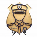 Police Officer Layered Wood Decor