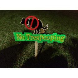 No Trespooping Lawn Sign