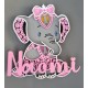 Personalized Layered Baby Elephant Wood Decor 