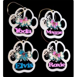 Personalized Paw Print Ornament