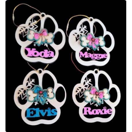 Personalized Paw Print Ornament