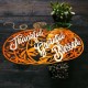 Thankful Grateful Blessed Pumpkin Thanksgiving  Fall Decor