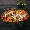 Thankful Grateful Blessed Pumpkin Thanksgiving  Fall Decor