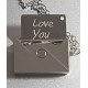 Mini envelope love letter Engraved Necklace